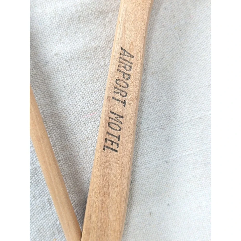 Philadelphia International Airport Motel Wooden Clothes Hanger Vintage Hotel ...